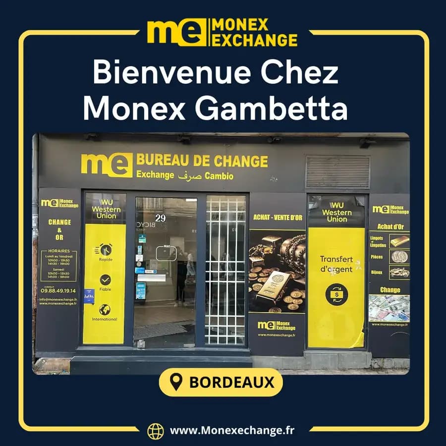 Comptoir d'achat d'or Monex Bordeaux Gambetta